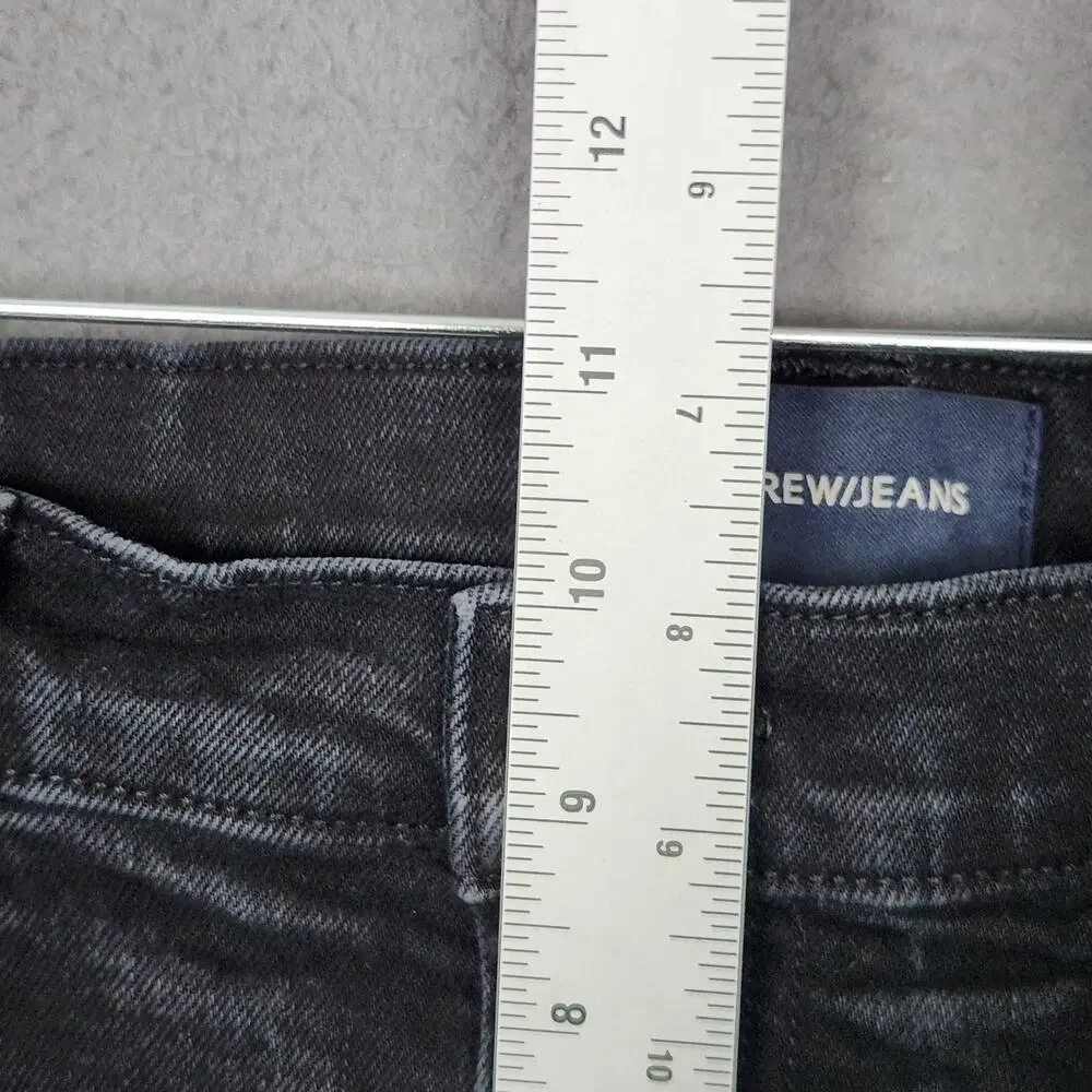 J.Crew Jeans Mens 34x32 Charcoal Black Slim Straight Stretch Denim USA J5224